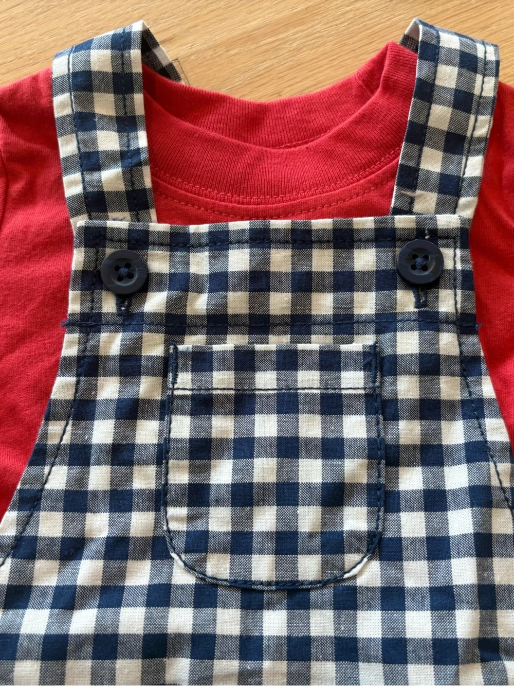 Carter's Gingham Baby Overalls Outfit